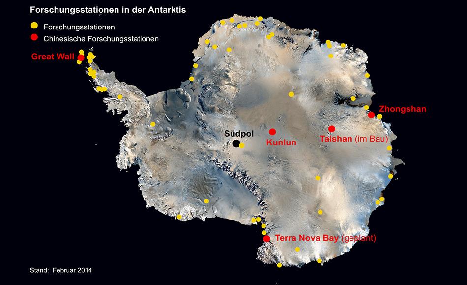 Forschungsstationen in der Antarktis