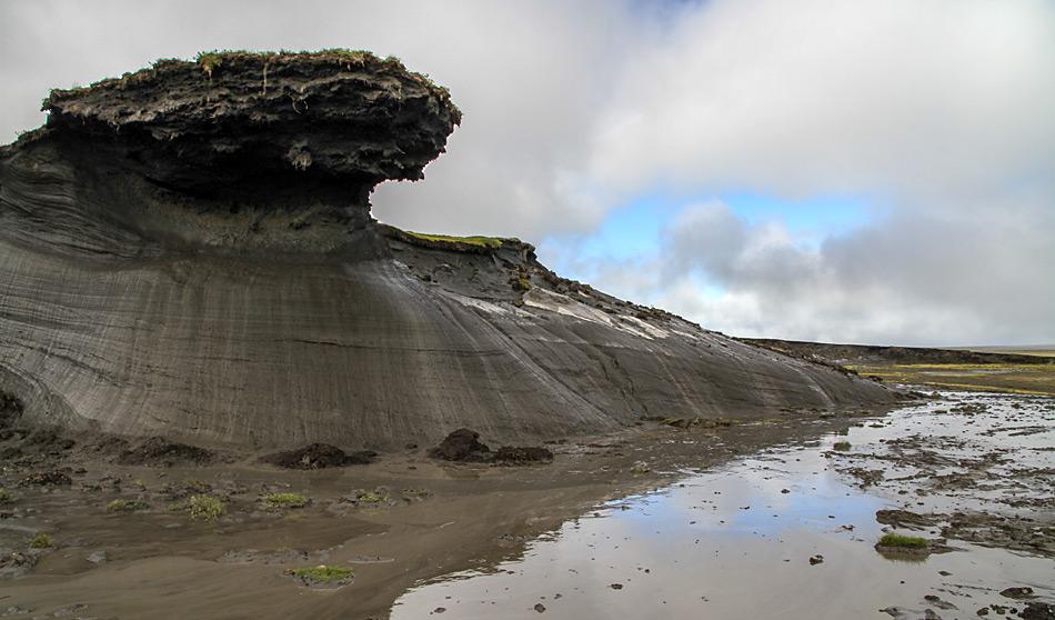 Herschel Island (69,6 ° N, 139 ° W) liegt in der Beaufort Sea, am nördlichsten Punkt des Yukon Territory und etwa 70 km östlich der Grenze zu Alaska. Bild: Jaroslav Obu