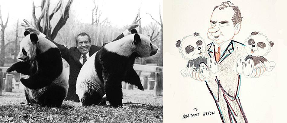 Der Ursprung der «Panda-Diplomatie» der jüngeren Zeit wurde ab 1972, als US-Präsident Nixon bei seinem Besuch in China weilte wieder aufgenommen.