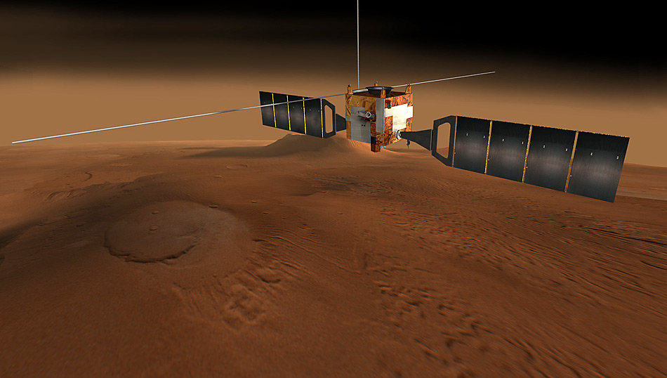 Nach dem Start am 2. Juni 2003, dem Ausfahren der drei bis 20 Meter langen Antennen einigen weiteren Tests konnte die Sonde «Mars Express» am 4. Juli 2005 seine wissenschaftliche Arbeit aufnehmen.