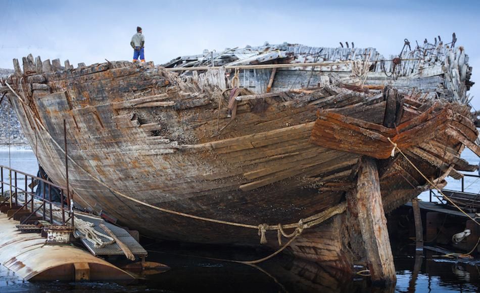Ehemaliges Schiff des Polarforschers Roald Amundsen gehoben